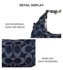 Túi xách nữ Coach in họa tiết, đeo vai đơn, mã CAO04LHRHY - Màu xanh đậm CAO04LHRHY - Xem 7