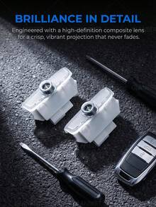 GLANBERT 2 件装 LED 迎宾灯，带幽灵投影，适用于 INFINITI FX G M EX Q 50 Q 60 Q70 QX 50 QX 70 QX80 FX35 FX37 等车型，汽车装饰灯 - Compatible With INFINITI - 查看 3