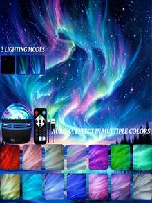 Remote Control Star Sky Night Light Projector - USB Powered, Color Changing Ambient Lamp, Suitable For Bedroom And Home Decor - Multi-color light - View 10