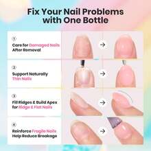 6PCS 7.5ML Beetles Glitter Rubber Base Gel Set, 6 Pastel Colors Jelly Gel Nail Polish With Flakes, Multi-Functional Apex Strengthening Builder Base Coat, Flexible Soak Off UV LED Gel For DIY Nail Art - 6 PCS Rubber Base Gel Set - 查看 4