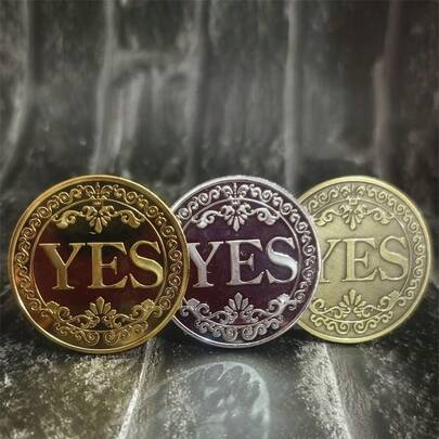 1pc Latest Bestselling - YES NO Decision Coin - Commemorative Coin - Lucky Coin - Commemorative Coin - Gold, Silver, Copper 3 Colors Decision Coin - Perfect Gift - Birthday Gift - Ideal Gift - Surprise Gift - Holiday Gift - Best Gift - Gift - Christmas Gift - Exquisite Gift For Game Enthusiasts