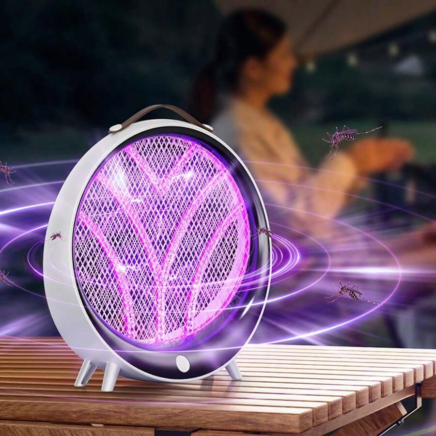 1pc Portable Electric Insect Killer - Electric Fly Trap, Mosquito Killer Lamp, Suitable For Camping And Home Mosquito And Insect Control, And Effective For Removing Mosquitoes And Insects, Essential Insect Killer For Home