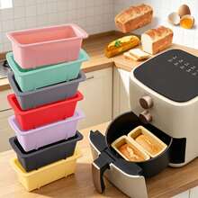 1pc Rectangular Silicone Cake Mold Silicone Bread Baking Pan, Available In Large And Small Sizes, Non-Stick, Easy Release, Suitable For Homemade Cakes, Breads, Meat Rolls And Omelets, Size: 7.56 Inches X 3.74 Inches, Thicker Non-Slip Silicone Mold, Bread/Toast Mold, Large Capacity Ice Tray, Thicker And Larger Rectangular Silicone Ice Mold For Summer, Baking Equipment, Cake Tools, Kitchen Accessories Home - Multicolor - View 2