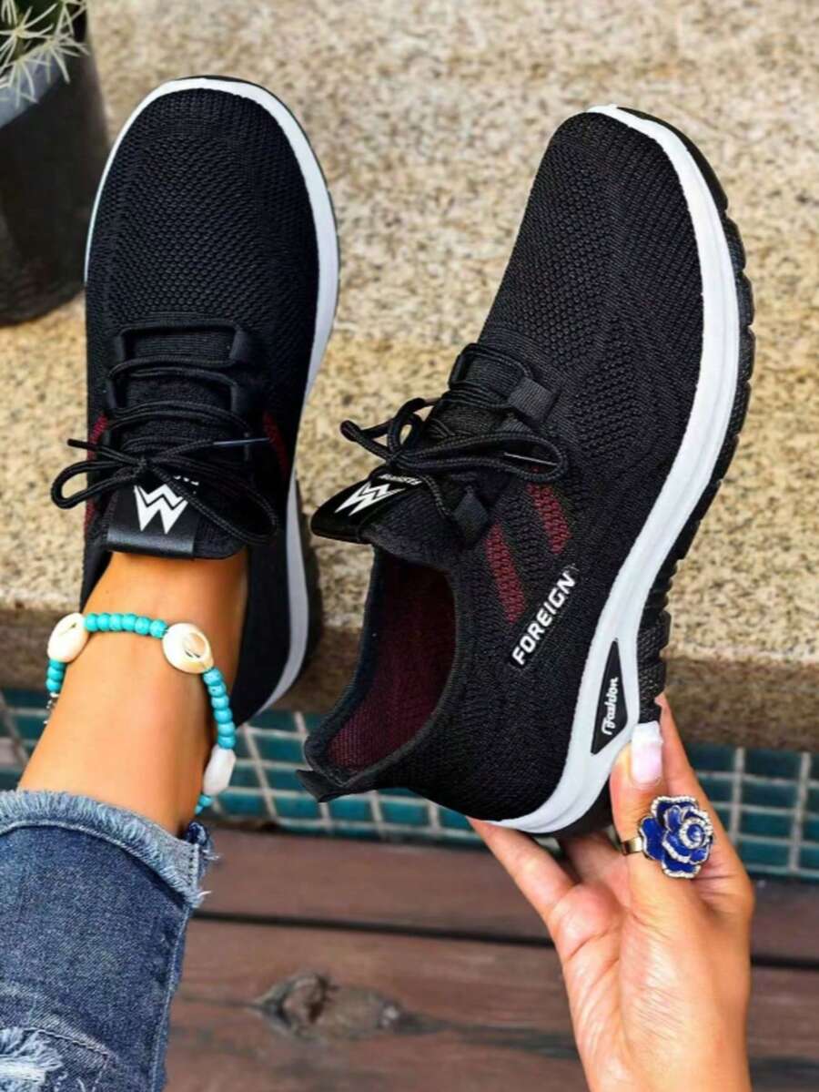 Women's Orthopedic Comfort Slip-On Sneakers - With Arch Support And Skin-Friendly Foam, Breathable Knitted Fabric, All-Day Lightweight Walking Shoes, Non-Slip PVC Sole - Suitable Nurses, Teachers, Standing And Running Errands, Orthopedic Shoes, Delicate Embossed Design, Exquisite Embroidery, Soft Cushioning, Comfortable Long Hours Of Standing - 黑色 - 查看 1