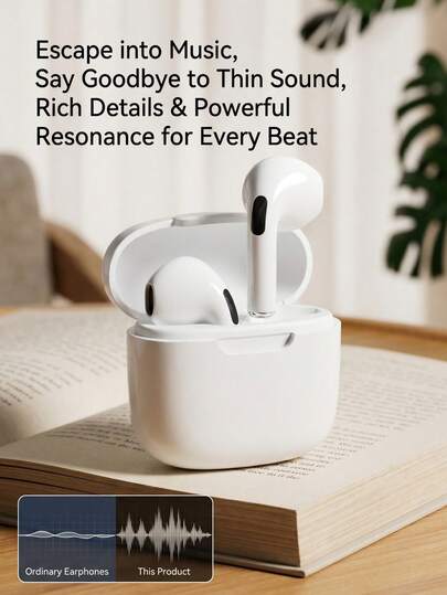 2026新款TWS无线耳机，Hi-Fi立体声，低延迟，长续航蓝牙耳机，高清通话，便携设计，适合办公、健身、旅行等场合。