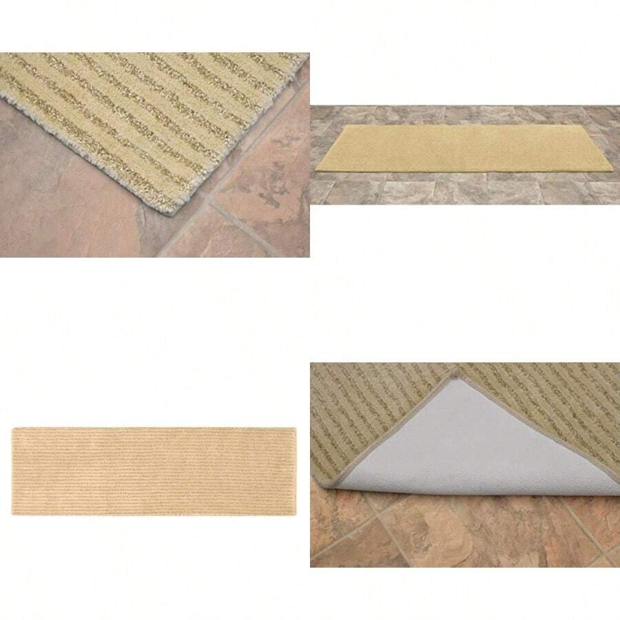 Garland Rug Sheridan Juego de alfombras de baño 2 piezas Casual Linen 22-Inch by 60-Inch 1 - 22 pulgadas por 60 pulgadas - Ver 1