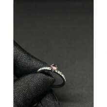 Stainless Steel Silver Solitaire/Stacking Ring With Colored Zirconia Stone, 4mm, For Graduation Or Debutante Parties. - Purple - View 2