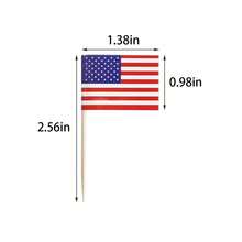 100Pcs Disposable American Flag Food Toothpicks, Mini Decorative Flags For Cupcakes, Fruits And Party Desserts - 100 Pcs - View 3