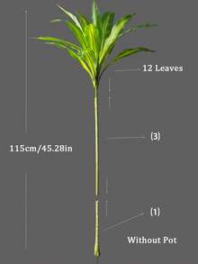 Kmitang Cây Dracaena nhân tạo cỡ lớn 80-165cm, cây cọ nhựa giả, lá nhiệt đới màu Tequila, cảm giác như thật, lá gỗ Brazil cao, lá ngô giả màu xanh lá cây, dùng trang trí nhà cửa, sân vườn, văn phòng (không kèm chậu), 1 cây. - màu xanh lá - Xem 14