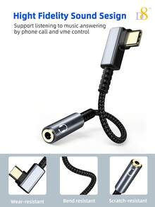 D8 I Phone16 USB C To 3.5mm Audio Adapter Type C Aux Headphone, DAC Stereo Mic HiFi Earphone Dongle, Compatible With Iphone16/16 Pro/Pro Max/ 15/15Puls/15Pro/15Pro Max Pro /Air 5/ 4 Mini 6, Galaxy S23 Ultra S22 S21 S20, Pixel 7 Pro, White - TC-0427 Gray Green Diamond - View 8