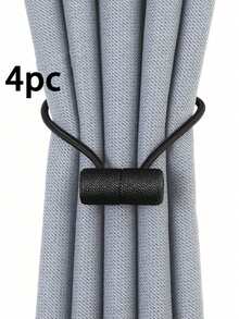 2pcs/4pcs Magnetic Polyester Cylinder Side Suction Window Curtain Tie Backs, Multiple Colors & Sizes Available, Suitable For Curtain Fixing And Decoration - Multicolor - View 13