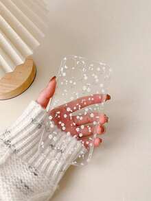 1 Piece Clear Phone Case With Cute Colorful Heart Pattern, Suitable For IPhone - 無色 - 查看 2