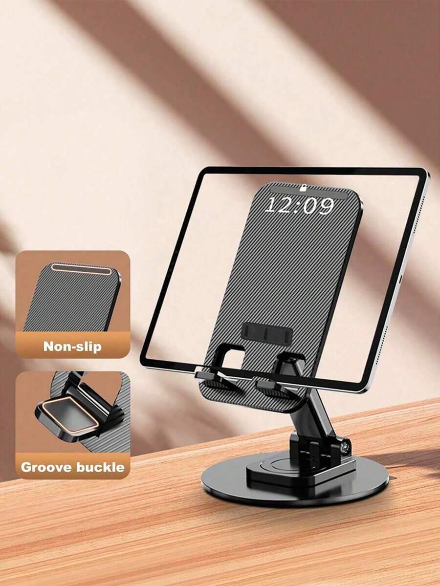 1个铝合金旋转桌面手机/平板电脑支架