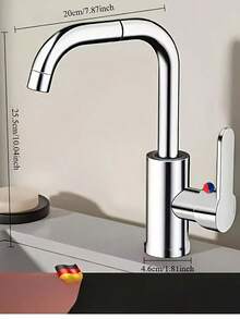 1 Set Kran Stainless Steel Putar 360° dengan Kontrol Panas dan Dingin Terpisah, Selang Masukan Air G1/2" Terintegrasi, Kepala Semprotan Tekanan Tinggi, Cocok untuk Wastafel Dapur dan Kamar Mandi, Pemasangan Mudah, Aliran Air Efisien, Desain Modern, Pemasangan Lubang Tunggal, Perawatan Permukaan Berkualitas Tinggi, Cocok untuk Semua Musim - MultiWarna - View 4