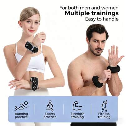 Bộ dụng cụ tập luyện cổ chân/cổ tay có tạ, kèm theo các bài tập nhỏ hơn cho chân, tay và bàn tay, phù hợp cho phụ nữ và trẻ em, có dây đeo điều chỉnh được, thích hợp cho các bài tập tại phòng gym, đi bộ, chạy bộ và cardio.