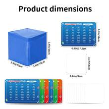 Quixorblex 1 Set DIY Dice, 3-Color Flashcards, Reusable Cards, Dice, Spelling Game, Includes Vocabulary Words & Blank Rewritable Cards, Interactive Learning Tool For Study & Tabletop Games - Multicolor - View 3