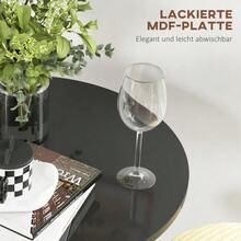 Bartisch Stehtisch Runder Küchentisch Für Wohnzimmer Esszimmer Stahl Schwarz Ø60 X 102 Cm, Modern & Platzsparend - Black - View 2