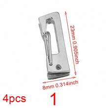 4 piezas de ganchos de langosta de acero inoxidable 304 dorados y plateados, ganchos de resorte de varios estilos para hacer joyas DIY, adecuados para pulseras y collares - hebilla de resorte - Ver 18