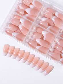 180 móng giả (6 kiểu phối hợp) hình hạnh nhân, thiết kế ombre trắng, móng dán acrylic, bộ móng giả acrylic, bao gồm 1 chai sơn gel và 1 dũa móng. - Nhiều màu - Xem 3