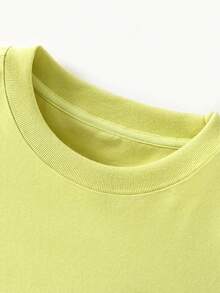 mini bala Kids Short Sleeve Tee, Quick-Dry Breathable Summer Outfit, Cute Puppy Print 2026 - Yellow Green - View 6