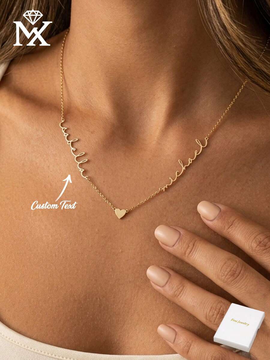Personalized Custom Name Necklace, Couple Name Necklace With Infinity Symbol, Gift For Wife, Double Name Necklace, Mother Child Jewelry, Anniversary Gift - Multicolor - View 1
