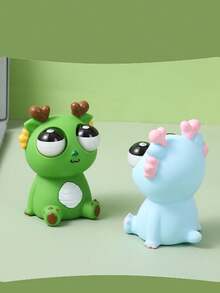 挤压式弹出龙，挤压式大眼龙雕塑，挤压式弹出龙钥匙扣，派对礼品 - 彩色 - 查看 4