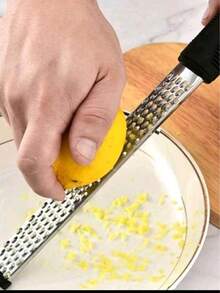 1pc Multi-Function Grater, Stainless Steel Lemon Zester With Non-Slip Handle, Suitable For Grating Vegetables And Fruits - Multicolor - View 5