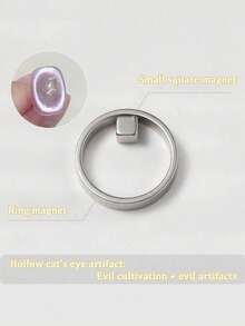 3颗强力圆形磁铁，3秒快速吸附猫眼美甲贴片，适合初学者，黑色圆孔猫眼圆形磁铁 - 彩色 - 查看 3