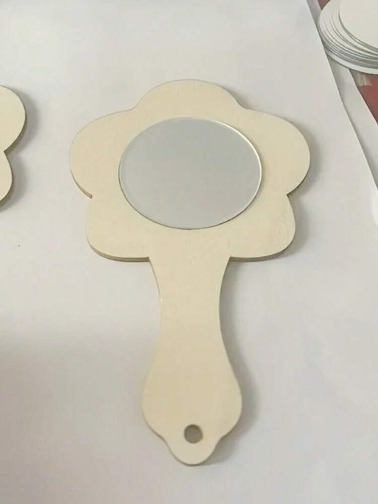 12 piezas Espejo de mano mini de madera DIY - Multicolor - Añade 11