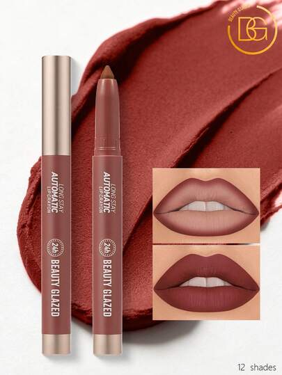 2-In-1 Velvet Matte Lip Liner & Lipstick Set, High Coverage High Pigment Waterproof Long-Lasting Lipstick, Gift For Women