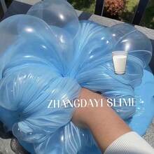 巨型桶装史莱姆，梦幻草莓粉色泡沫凝胶仿真水史莱姆，减压玩具，粘稠仿真水史莱姆，高颜值减压玩具（随机包装贴纸） - 彩色 - 查看 6