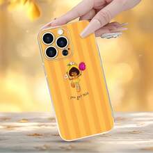 Personaje de  con temática naranja, alegre.funda de teléfono Fundas compatibles con ,Apple,VIVO,OPPO,,, y Honor.Fabricadas en silicona TPU,ofrecen protección contra golpes y caídas. - transparente - Ver 5