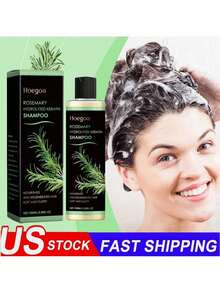 Hoegoa Champú de romero para el cabello: Calmante, refrescante, limpiador, esponjoso, suavizante, anticaspa, control de grasa, nutritivo, reparador, dañado, seco, rizado, fortalece, brillo y alisado para todo tipo de cabello. - Champú de romero - Ver 1