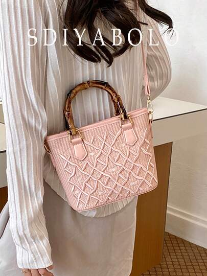2026新款编织水桶包，独特设计复古优雅女士单肩手提包，春夏款
