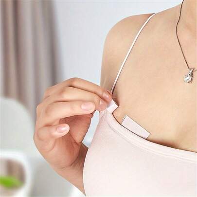 4pcs Tape And Pink Tape Dispenser, Transparent Double-Sided Tape For Lingerie, Non-Woven, Polyester, Solid Color, Bra Accessories, Easy To Use, Invisible Breast Petals, Bra Tape, Double-Sided Clothing Tape, Invisible Transparent Clothing Body Tape, Easy To Tear