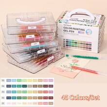 9/162/207/234/216色中性笔套装 - 包括圆珠笔、细头笔、荧光笔，适用于彩色书写、素描、学生笔记、手工制作、办公用途，书写流畅 - 套裝 - 查看 41