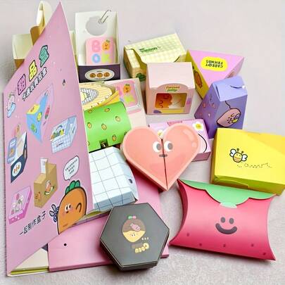 15pcs/Set Interesting Origami Craft Kits For Kids, Includes Various Cute 3D Folding Patterns, Clear Step-By-Step Instructions, Helps Develop Hands-On Skills And Focus, Excellent Choice For Parent-Child Interaction And Early Education