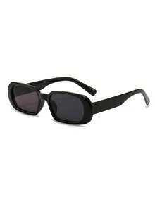 1 Pair Women's Universal Oval Black Small Frame Sunglasses, Suitable For Vacation, Travel, Holiday Outfit, Sports Style, Electronic Music Festival, Summer Accessory, Beach, Fishing, Holiday, Outdoor Activities, Sun Protection, Vacation - Black - View 2