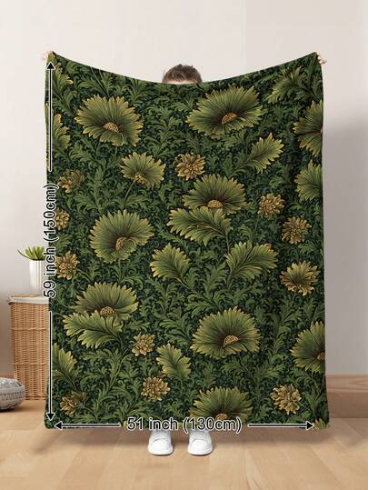 1 chiếc chăn vuông in 2D họa tiết dây leo hoa văn cổ điển, mềm mại và ấm áp, phù hợp cho mọi mùa, phòng khách, ghế sofa, ghế thư giãn, phòng ngủ, du lịch bằng ô tô, cắm trại, trang trí nhà cửa văn phòng, món quà tuyệt vời.