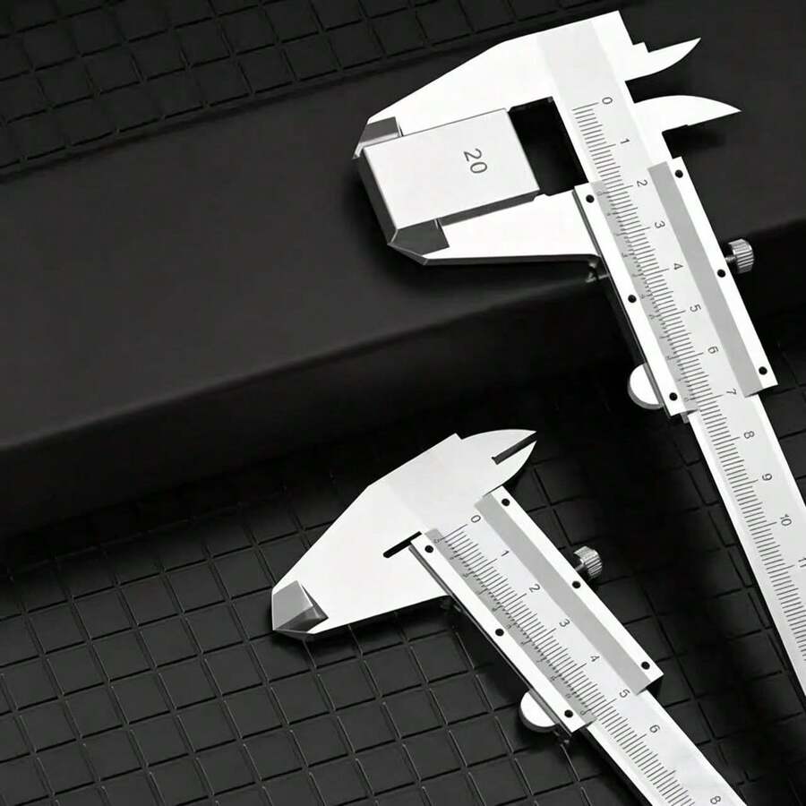 High Precision Stainless Steel Vernier Caliper, Industrial-Grade Collectible Measurement, Multi-Purpose Caliper For Inner Diameter And Depth - Multicolor - View 1