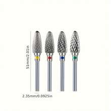 4pcs Nail Grinding Head Set, Professional All-In-One Tool For Removing Nail Polish, Gel, Shaping And Cuticle Care! 4 Different Coarse Textures With Color Coding For Fast Removal, Precise Shaping And Treating Calluses. Suitable For Various Nail Drills, Easy For Beginners To Operate Efficiently. - Multicolor - View 10