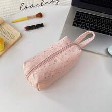 1pc Star Polka Dot Minimalist Cute Pencil Case, Student Stationery Starry Dotted High-Quality Zipper Storage Bag - Pencil Case - View 8