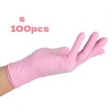 10/20/50/100pcs Powder-Free Latex-Free Pink Nitrile Gloves, Suitable For Kitchen Cleaning, Beauty, Sofa, Outdoor Camping, Etc. (Hot Selling 10, 20, 50, 100 Pcs Pack) - Baby Pink - View 25