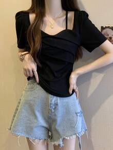 Women Tops - Black - View 1