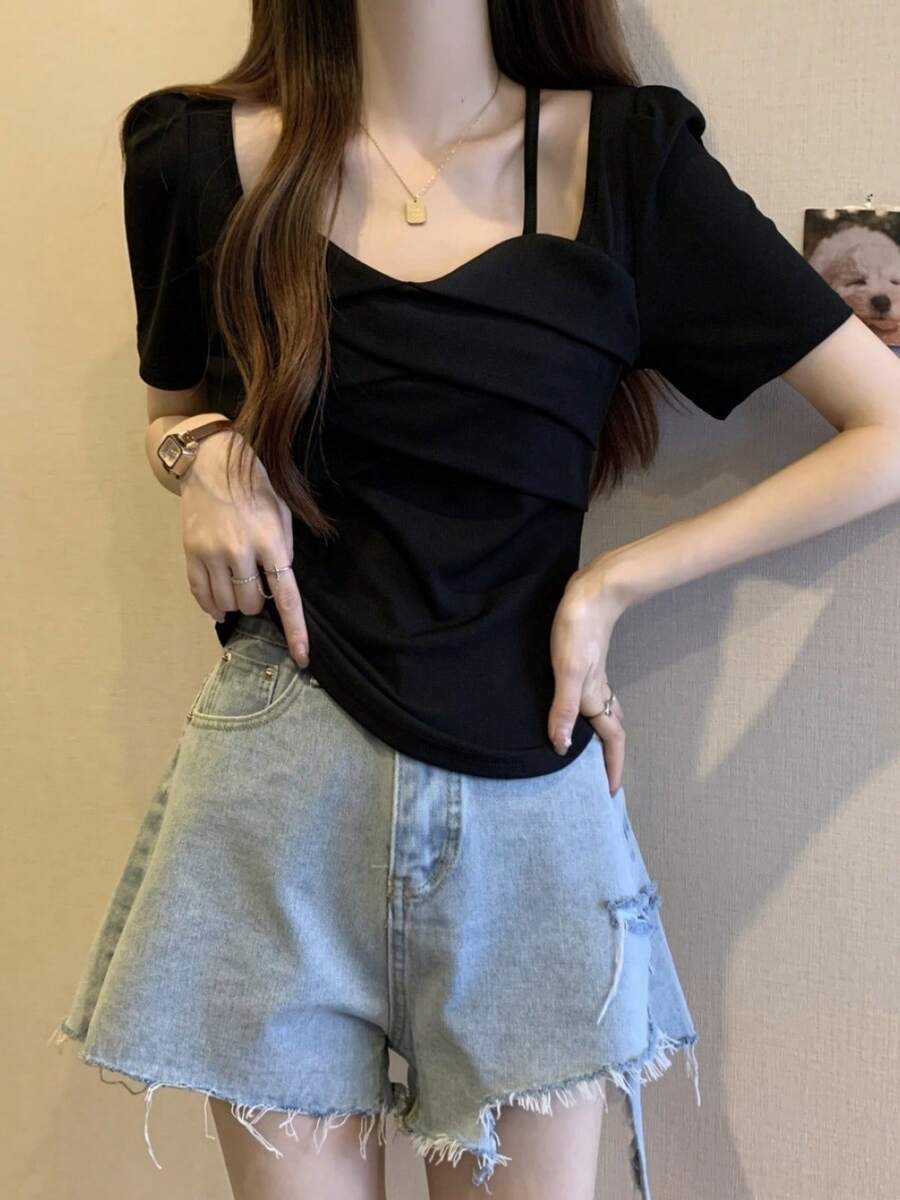 Women Tops - Black - View 1
