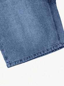 Vintage Loose Denim Shorts For Teenagers - Medium Wash - View 5