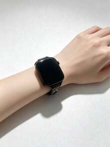 1条男女通用真皮表带，兼容红米手表6、手表5、手表4、小米手环8 Pro/9 Pro，铆钉折叠磁吸表带，手表配件 - 咖啡棕 - 查看 4