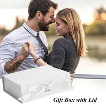 1pc Customized Gift Box Decoration Box With Lid And Ribbon, Customized Name Gift Box, Magnetic Storage Box Suitable For Men And Women, Foldable Proposal Box, Christmas Valentine's Day, Birthday, Mother's Day - Multicolor - View 11