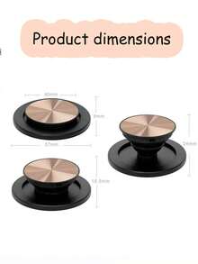 Alloy Solid Color Metallic CD Texture Magnetic Foldable Phone Holder With Ring Slot, Expandable Stand For IPhone, Android Phones, Push-Pull Phone Holder, Phone Accessories For IPhone, Android Phones, Mother's Day, Birthday Gift For Family And Friends - Multicolor - View 3