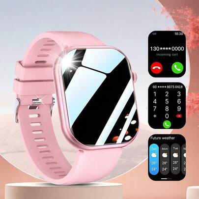 新款马卡龙智能手表，运动智能手表，女士手表，多种运动模式，音乐控制，遥控拍照，无线通话，可自定义表盘，男士手表，多功能智能手表